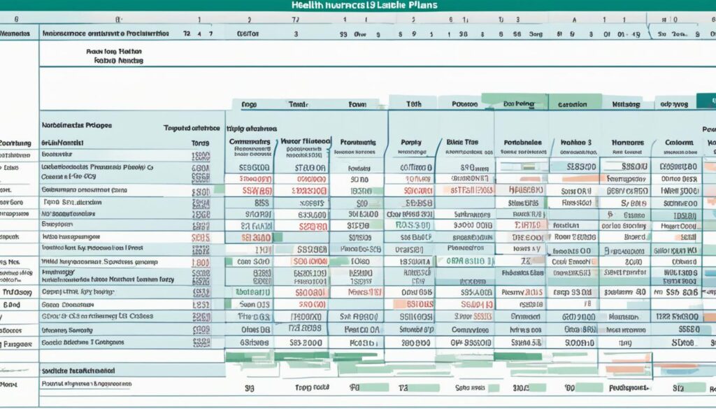 health insurance plan comparison table