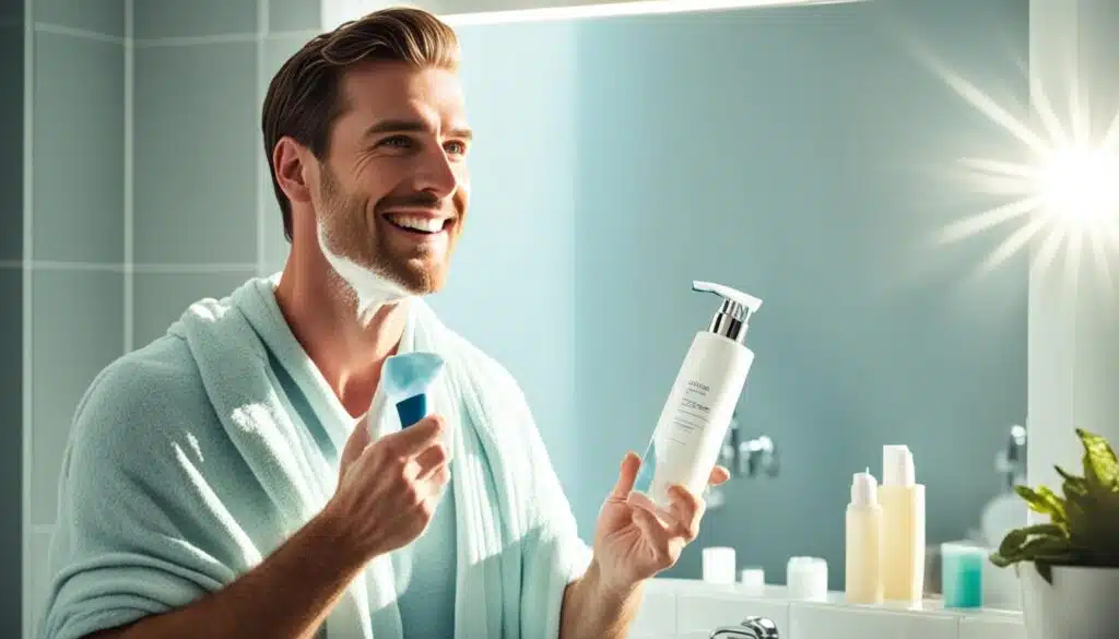 men's morning skincare routine